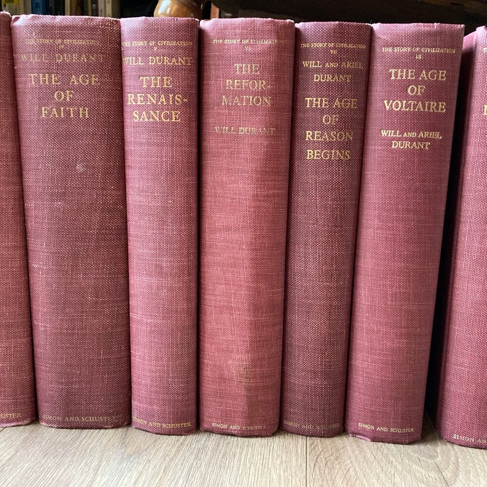 Story of Civilization - Will Durant - Set of 7 Hardcover History Books 1950-1967